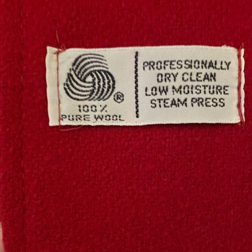 USA Made! Rare Red Double-Breasted Women's wool coat - Picture 7 of 8
